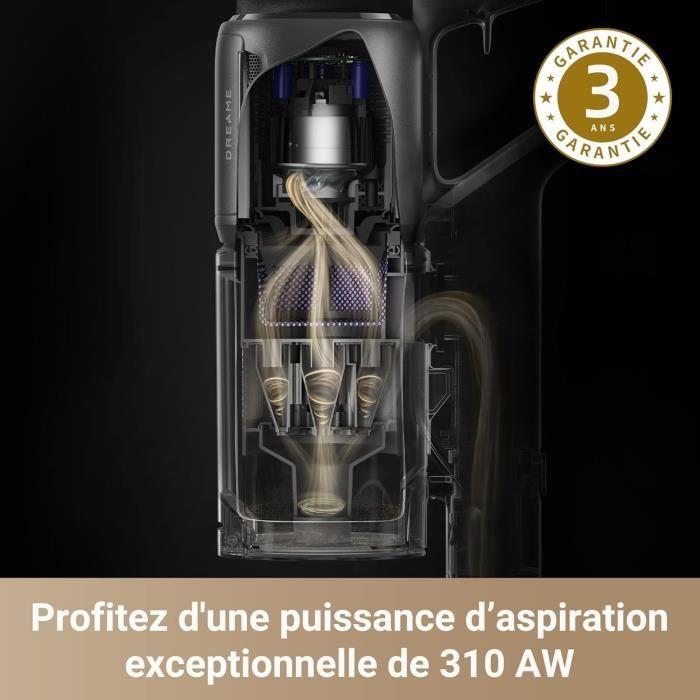DREAME Z30 - Aspirateur Balai sans Fil - Puissance 310 AW - Autonomie 90 Min - Technologie de Détection de Poussière – Image 5