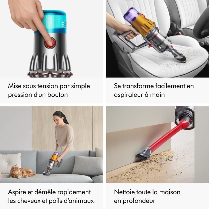 DYSON V12 Origin - Aspirateur Balai sans fil + Kit pour animaux - 545 W - 120 AW - 60 min – Image 8