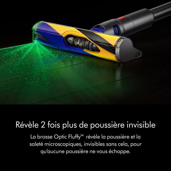 DYSON V15 Detect Absolute - Aspirateur Balai - Puissance 240 AW - Autonomie jusqu'à 60 min - Brosse avec lumière intégrée – Image 3