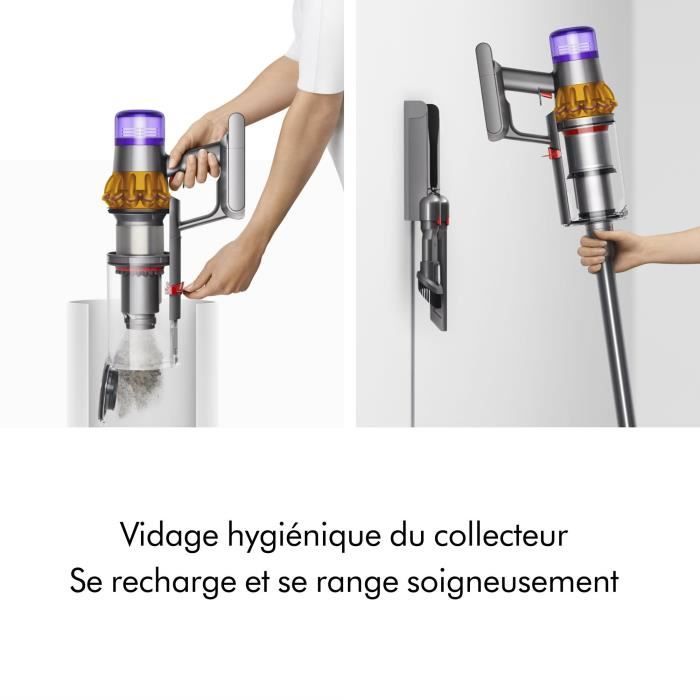 DYSON V15 Detect Absolute - Aspirateur Balai - Puissance 240 AW - Autonomie jusqu'à 60 min - Brosse avec lumière intégrée – Image 7