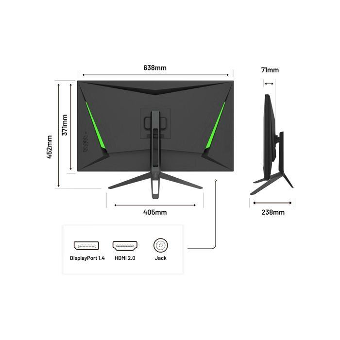 Ecran PC Gamer - JAPANNEXT - 28" - IPS - 4K UHD (3840x2160) 144hz 1ms - JN-280IPS144UHDR – Image 3
