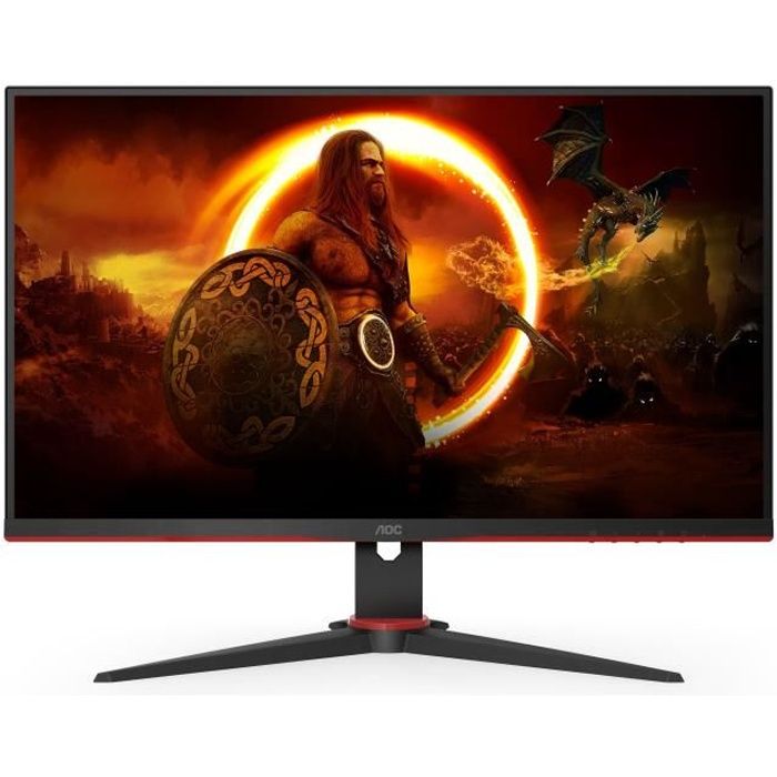 Ecran PC Gamer - AOC - Q27G2E/BK - 27" - Dalle VA - QHD - 1ms - 155Hz - HDMI 2.0 x 2 DisplayPort 1.2 x 1 - Pivot - Adaptive Sync