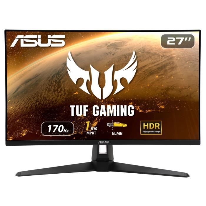 Écran PC Gamer ASUS TUF VG27AQ1A - 27" - IPS - WQHD (2560x1440) - 1ms MPRT - 170Hz - G-Sync - FreeSync - HDMI - DisplayPort - Noir – Image 2