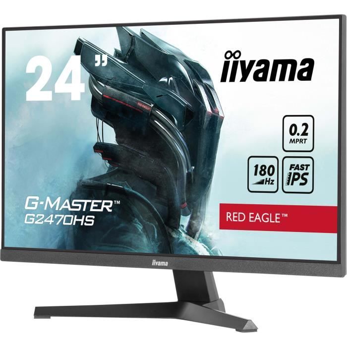 Ecran PC Gamer - IIYAMA - 24" - FHD - 180Hz - Dalle IPS - 0,2ms - G2470HS-B1 – Image 2