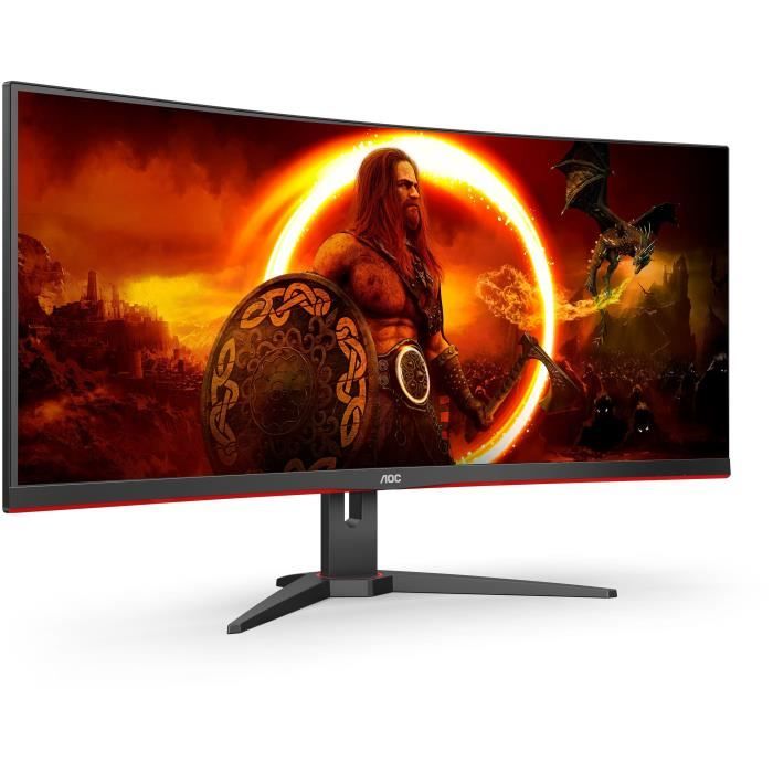 Ecran PC Gamer Incurvé - AOC - 34" - UWQHD - 144Hz - Dalle VA - 4ms - CU34G2XE/BK – Image 3