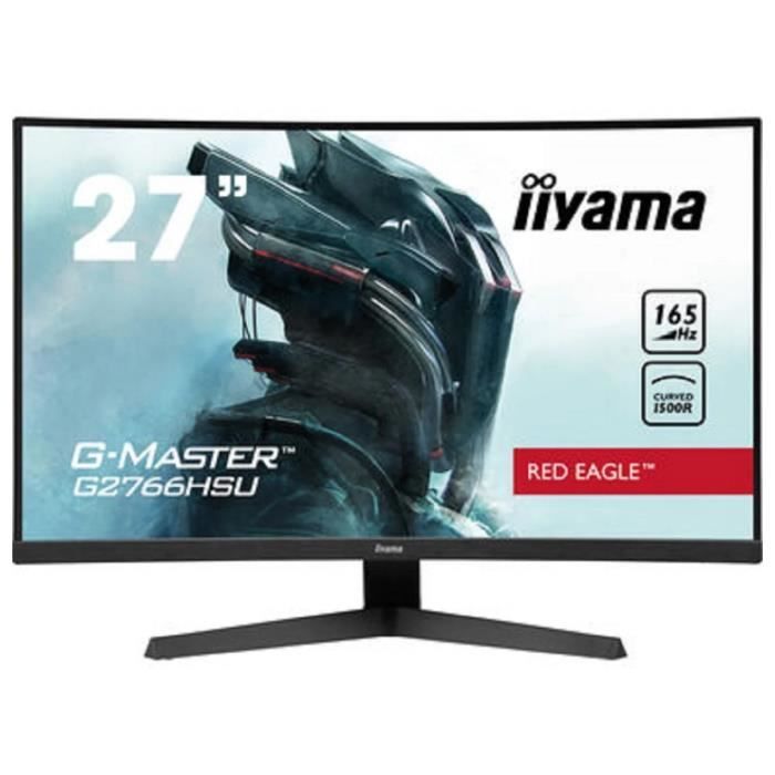 Ecran PC Gamer Incurvé - IIYAMA - 27" - FHD - 165Hz - Dalle VA - 1ms - G2766HSU-B1