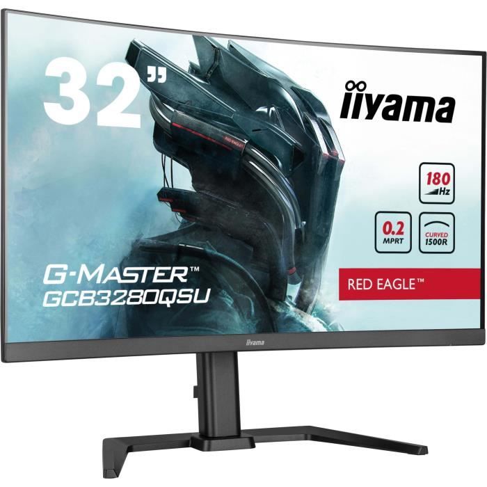 Ecran PC Gamer Incurvé - IIYAMA - 32" - QHD - 180Hz - Dalle VA - 0,2ms - Ajustable en hauteur - GCB3280QSU-B2 – Image 2
