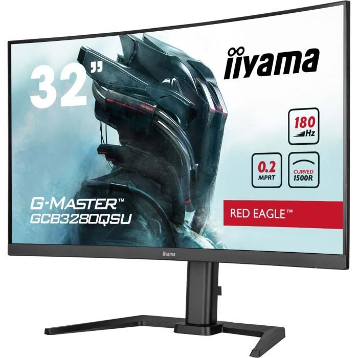 Ecran PC Gamer Incurvé - IIYAMA - 32" - QHD - 180Hz - Dalle VA - 0,2ms - Ajustable en hauteur - GCB3280QSU-B2 – Image 3