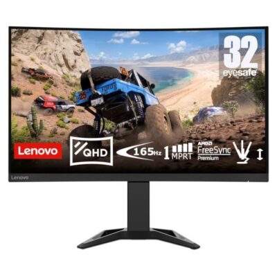 Ecran PC Gamer Incurvé - LENOVO - 32" - QHD - 165Hz - Dalle VA - 1ms - 66F2GAC1EU