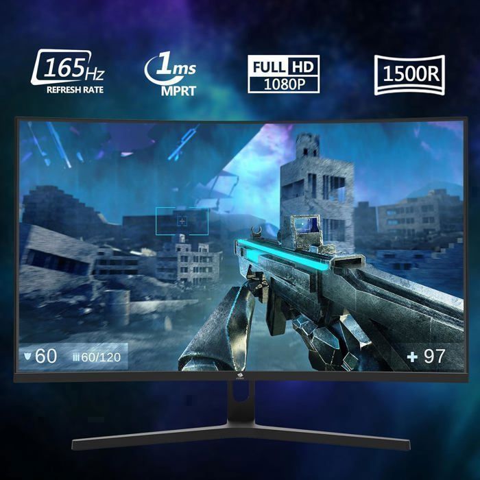 Ecran Pc Gamer Z-Edge UG27F Incurvé 27'' 165 Hz, 1ms, FreeSync, FHD(1920x1080), 16:9, 1500R VA,2* HDMI2.0 & DP1.4 – Image 2