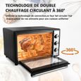 Four électrique 66 L, 6 modes de Chaleur tournante, Minuteur, Température réglable, Arrêt Automatique, Finitions en acier – Image 2