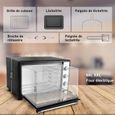 Four électrique 66 L, 6 modes de Chaleur tournante, Minuteur, Température réglable, Arrêt Automatique, Finitions en acier – Image 4