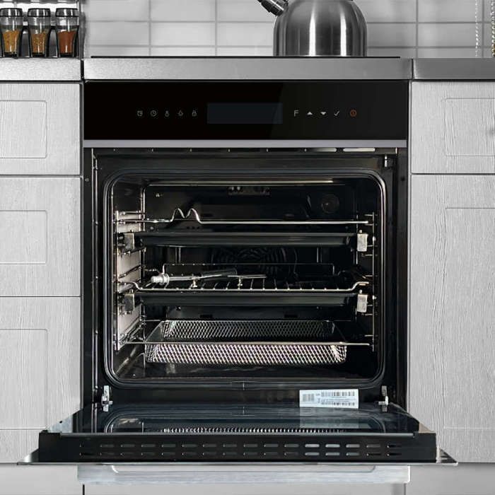 Four encastrable 60 cm | 70L | 2,8kW | Rôtisserie | Fonction pizza | Gril | Circulation de l'air | Air chaud | Timer automatique – Image 3