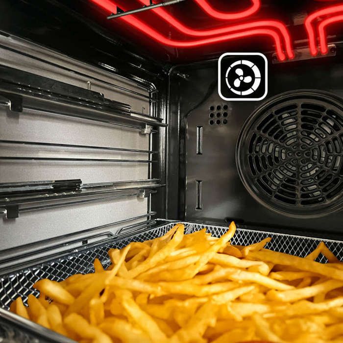 Four encastrable 60 cm | 70L | 2,8kW | Rôtisserie | Fonction pizza | Gril | Circulation de l'air | Air chaud | Timer automatique – Image 4