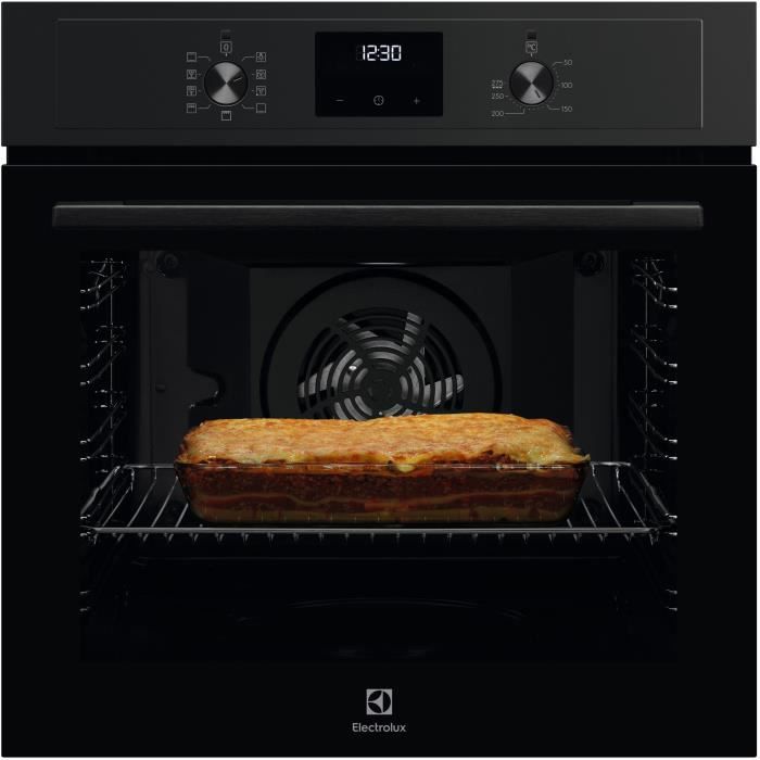 Four encastrable multifonction aquaclean - ELECTROLUX - EOF3H40TH - Pure black - Porte ventilée 2 verres - 59,4 x 59,4 x 56,8 cm