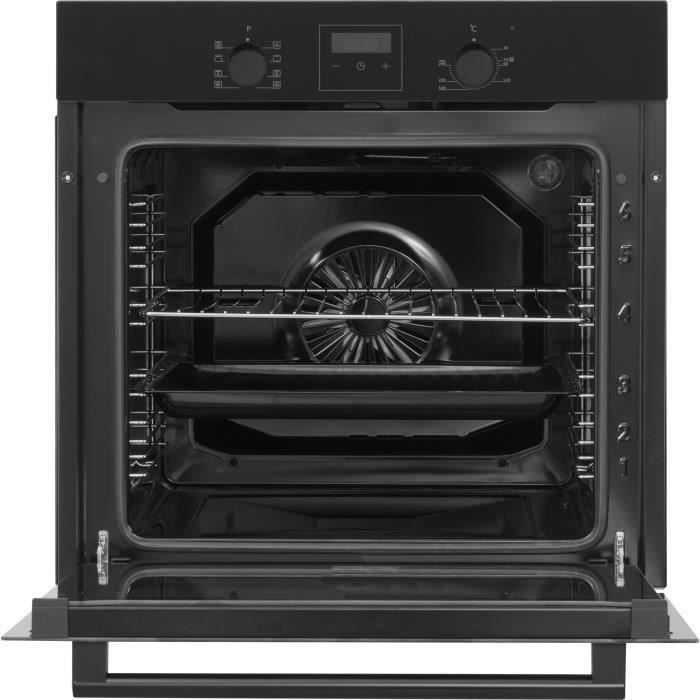 Four encastrable nettoyage catalyse - chaleur pulsée CONTINENTAL EDISON F80CBP Noir programmateur digital - 59,5 x 59,5 x 56,6 cm – Image 5