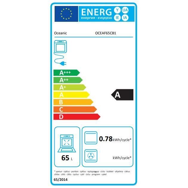 Four encastrable Nettoyage catalyse OCEANIC - OCEAF65CB1 - Noir - l64 x L65 x H65 cm - 65L – Image 5