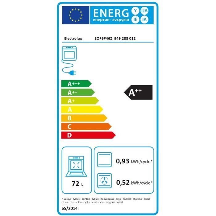 Four encastrable - Pyrolyse - Chaleur tournante pulsée - ELECTROLUX EOF6P46Z - Porte froide - 45 recettes pré-programmées – Image 4