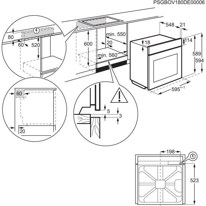 Four encastrable - Pyrolyse - Chaleur tournante pulsée - ELECTROLUX EOF6P46Z - Porte froide - 45 recettes pré-programmées – Image 7