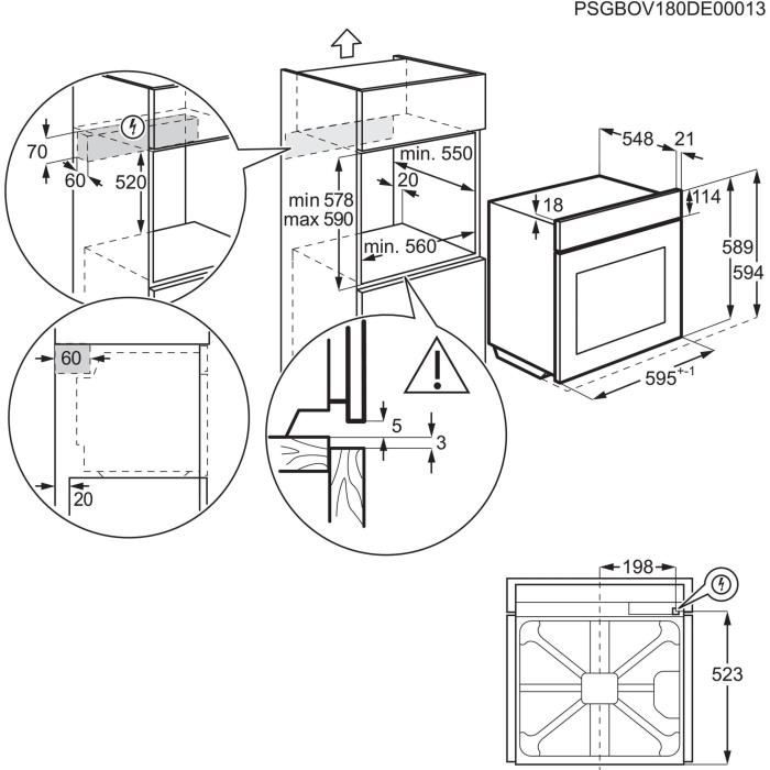 Four encastrable - Pyrolyse - Chaleur tournante pulsée - ELECTROLUX EOF6P46Z - Porte froide - 45 recettes pré-programmées – Image 8