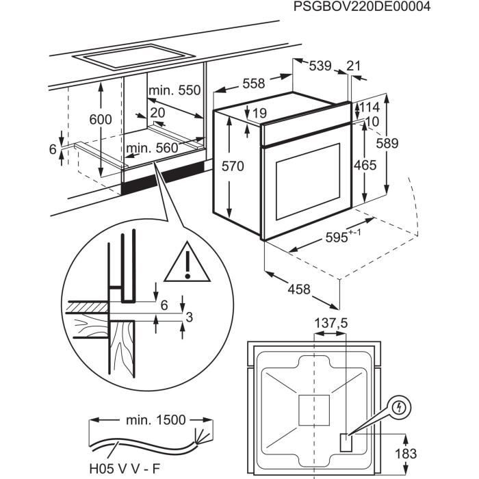 Four multifonction Pyrolyse - chaleur tournante pulsée ELECTROLUX COH4P46BX0 - Porte froide - 45 recettes préprogrammées – Image 8