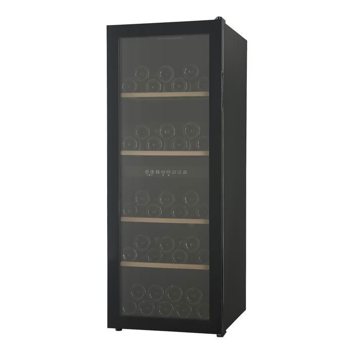 GEDTECH Cave à vin de vieillissement GWC86 - Pose libre - 86 bouteilles - Double zone - Etagères bois - No Frost - Noir – Image 2