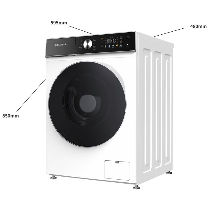 GEDTECH Lave-linge frontal GLLPS101400WH - 10 Kg - 1400 tr/mn - 16 prog - Eco - Intensif - Rapide – Très Faible conso - LED – Image 4