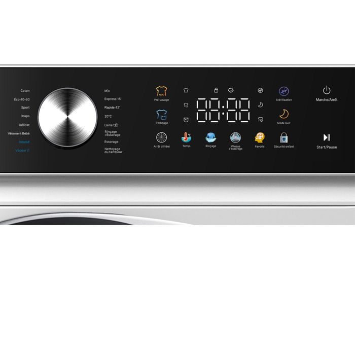 GEDTECH Lave-linge frontal GLLPS101400WH - 10 Kg - 1400 tr/mn - 16 prog - Eco - Intensif - Rapide – Très Faible conso - LED – Image 5
