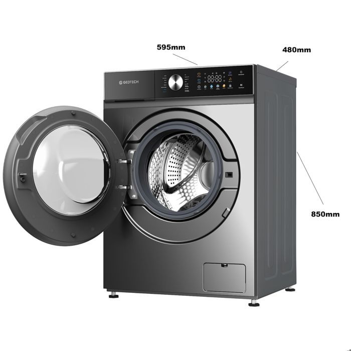 GEDTECH Lave-linge frontal GLLPS101400DG - 10 Kg - 1400 tr/mn - 16 prog - Eco - Intensif - Rapide – Très Faible conso - LED – Image 3
