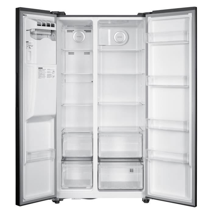 GEDTECH Réfrigérateur Américain GSBSA513IX Side by Side 513L - Distributeur d'eau et machine à glaçons automatique - Inox – Image 2