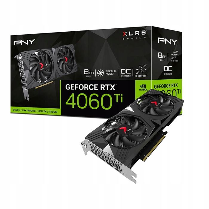 Carte graphique - PNY - GeForce RTX 4060 Ti Verto OC - 8 Go GDDR6 - DLSS 3.0 - Refroidissement actif – Image 2