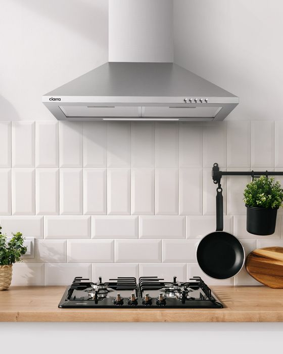 Hotte Aspirante 60cm Classe A++ 350 m3/h Recyclage et Evacuation LED Eclairage Inox – Image 5