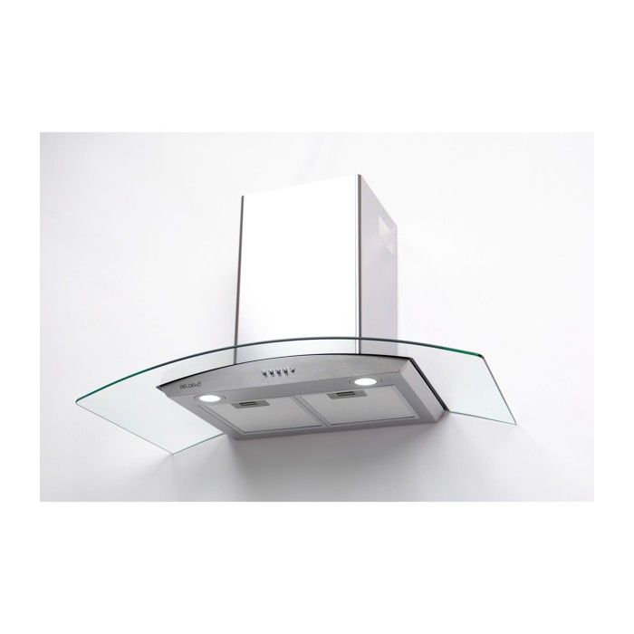 HOTTE DECORATIVE MURALE 90 CM - VERRE ET INOX - 559 m3 - 200W - 60dB – Image 2