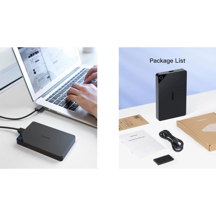 Boîtier de Disque Dur Externe - INATECK - SATA 2.5" - USB 3.0 - 2 To - Support UASP – Image 4