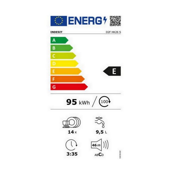 Indesit Lave-vaisselle 60cm 14 couverts 46db gris - D2FHK26S – Image 2