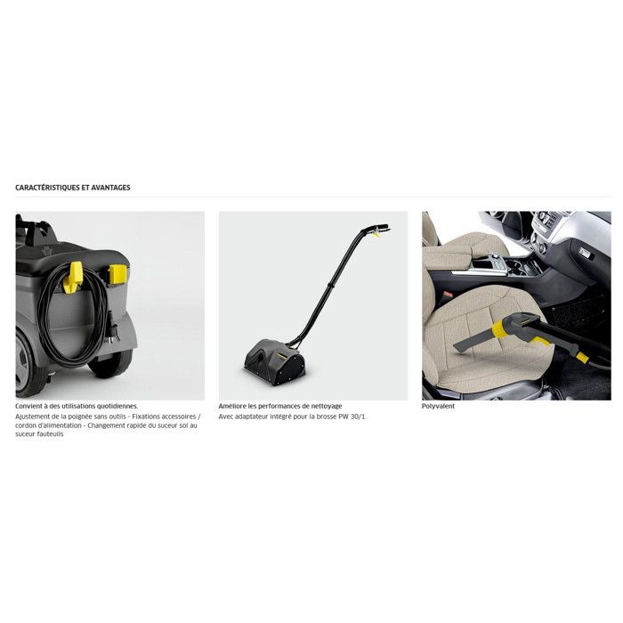 Injecteur-extracteur 1250W 54 ls Puzzi 102 Adv Karcher – Image 3