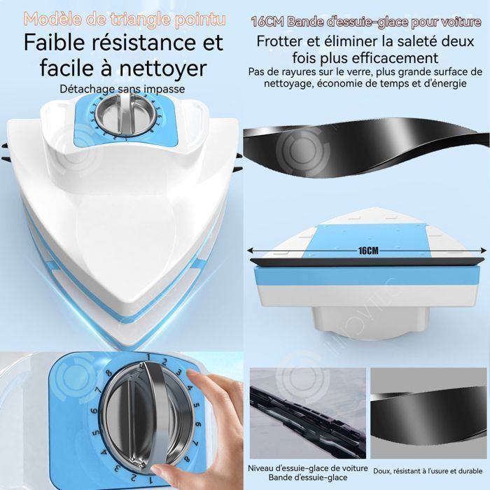 Nettoyeur de vitres magnétique - INN® - Double face - 8 niveaux réglables - Verre 20-50mm - Bleu – Image 2