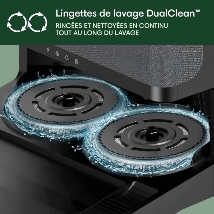 iRobot Roomba Plus 505 Noir - Base Multifonction - Lavage et séchage à l'air Chaud des lingettes - PrecisionVision IA – Image 6