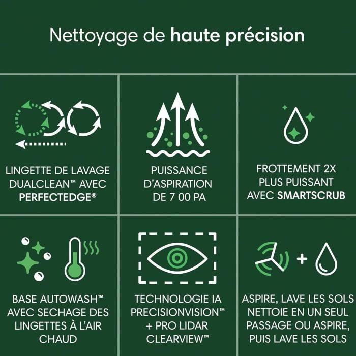 iRobot Roomba Plus 505 Noir - Base Multifonction - Lavage et séchage à l'air Chaud des lingettes - PrecisionVision IA – Image 9