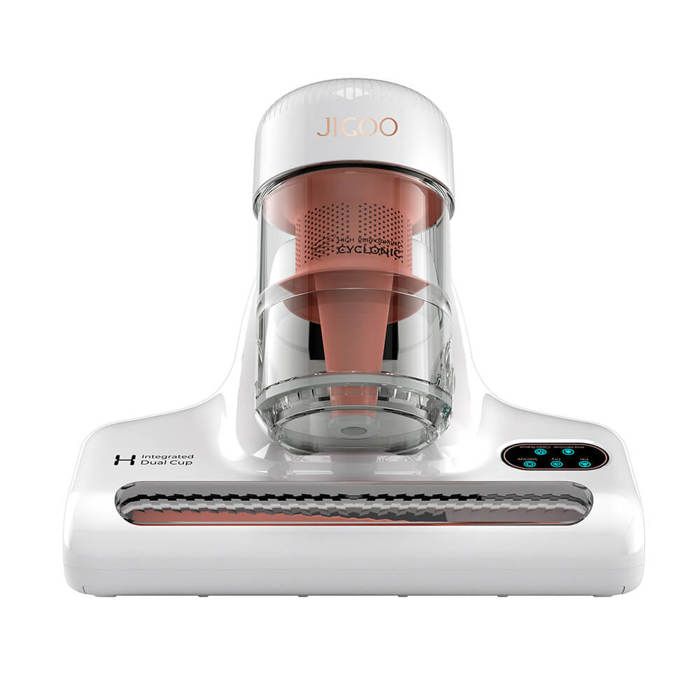 Jigoo j200 aspirateur, aspirateur de matelas avec double tasse intégrée, aspiration 13kpa, lampe UV, 60 ℃ vent chaud, affichage LED – Image 3