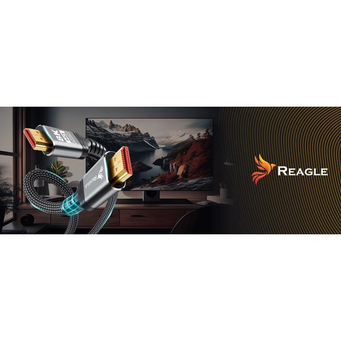 Kabel HDMI 2.1 8K 4K 144Hz 120Hz UHD eARC VRR HDR 48Gbps Przewód TV XBOX 2M – Image 2