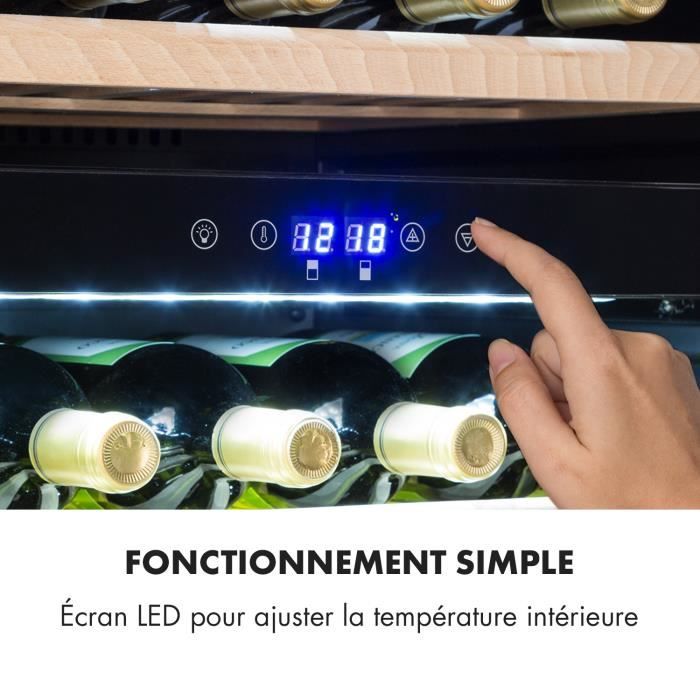 Cave à Vin Encastrable Klarstein 132L Double Zone 35 Bouteilles Noir – Image 3