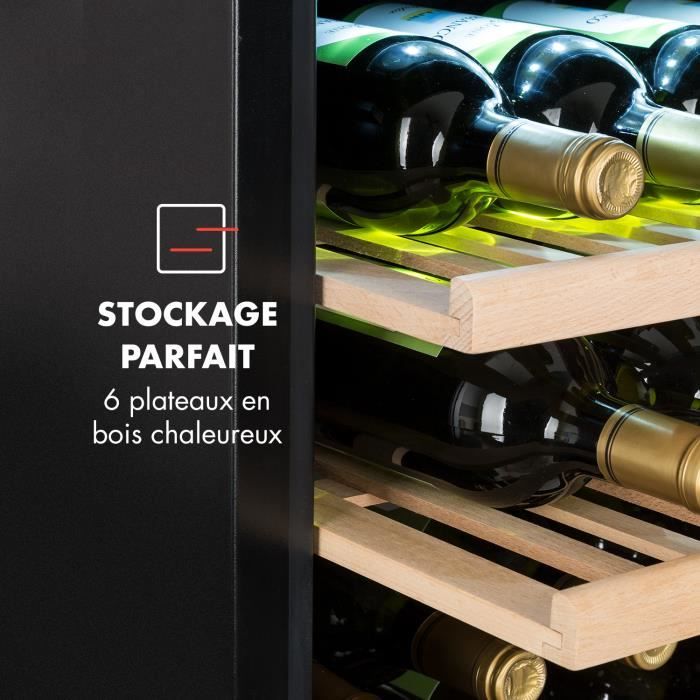 Cave à Vin Encastrable Klarstein 132L Double Zone 35 Bouteilles Noir – Image 4
