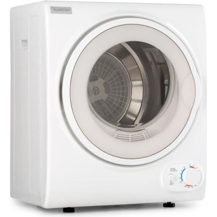 Sèche-linge compact Klarstein Jet Set 2500 - 2,5 kg - Evacuation - Blanc