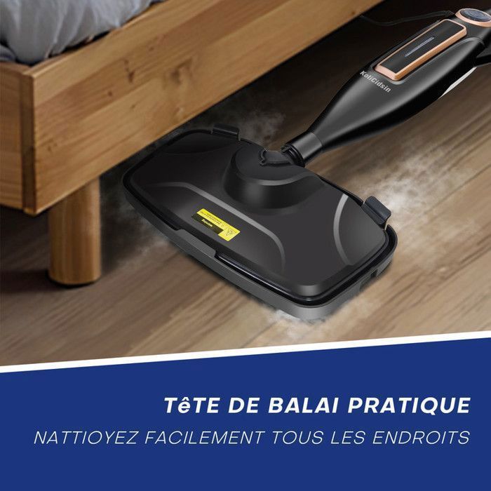 KotiCidsin Balai Vapeur, 12 en 1 Nettoyeur Vapeur, 330 ml, Élimine 99.9% des Virus et des Bactéries, 1250W – Image 4