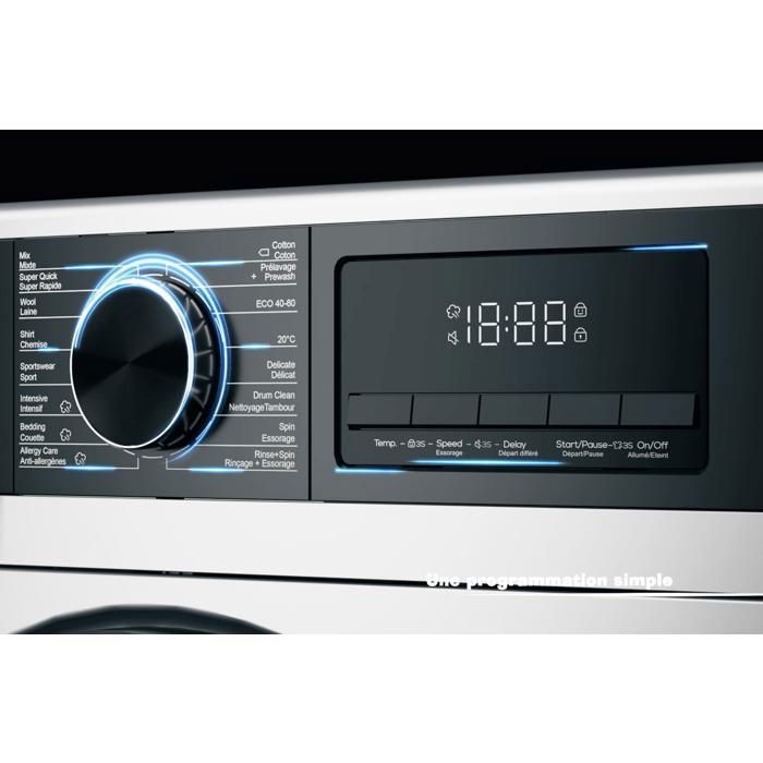 Lave-linge frontal GEDTECH GLL91400WH - 9 Kgs - 1400 tr/mn - 16 programmes - Eco - Intensif - Rapide – Très Faible conso A-10% – Image 5