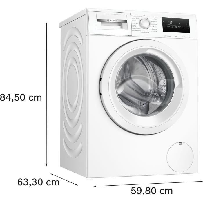 Lave-linge hublot BOSCH WAN24209FR SER4 - 9 kg - Induction - L60cm - 1200 trs/min - Classe A - Vapeur- Blanc – Image 9