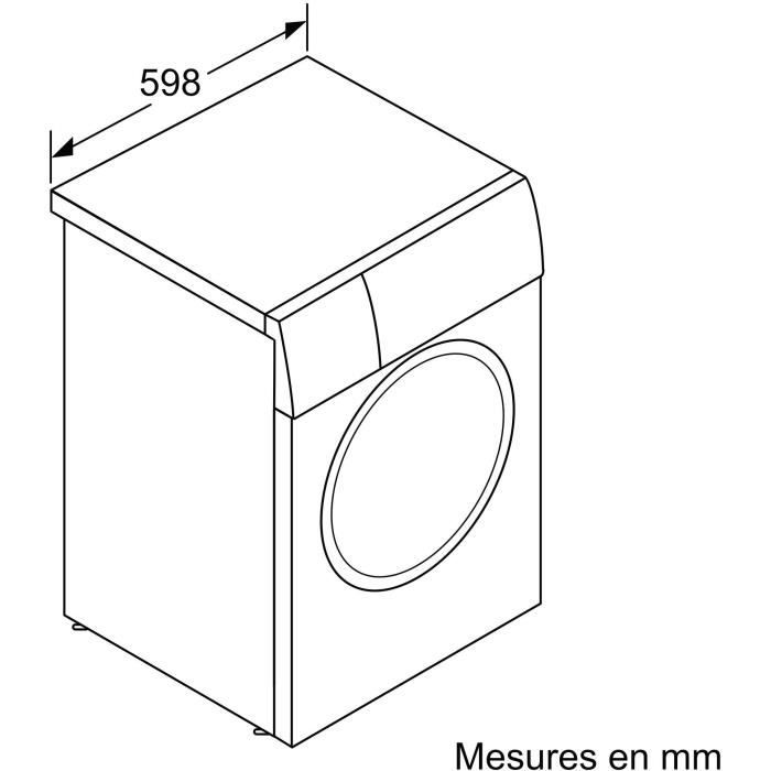 Lave-linge hublot BOSCH WAN24228FR SER4 - 8 kg - Induction - 60 cm - 1200 trs/min - Classe A - Vapeur - Blanc – Image 9
