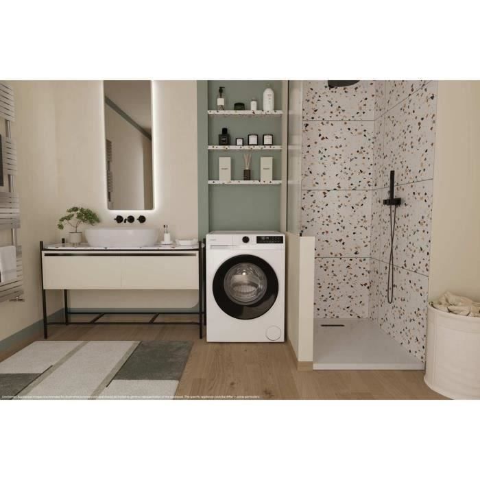 Lave-linge hublot CANDY Prowash 300 GD 48SB6-S - 8 kg - Induction - 16 prgms - 1400trs/min - Classe A - Blanc – Image 7