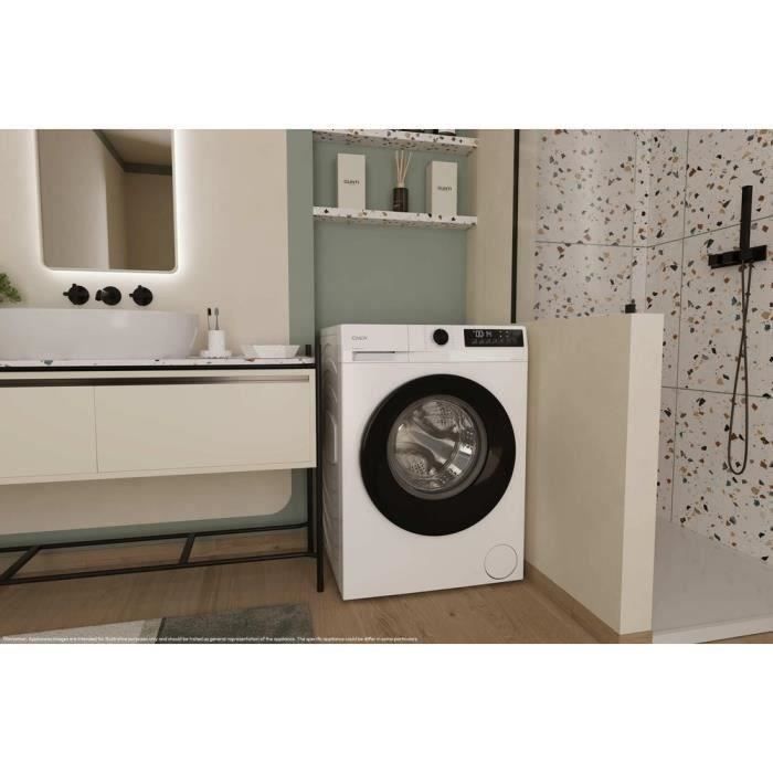 Lave-linge hublot CANDY Prowash 300 GD 48SB6-S - 8 kg - Induction - 16 prgms - 1400trs/min - Classe A - Blanc – Image 8
